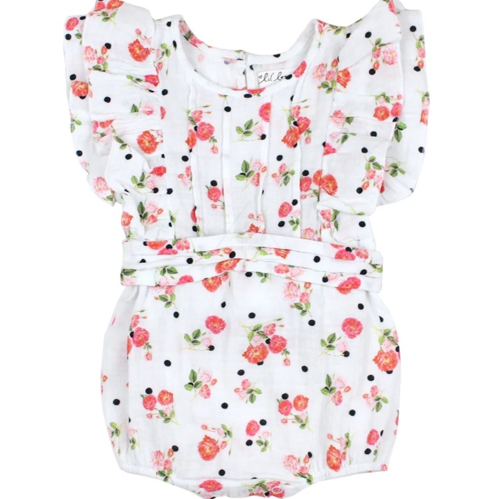 Lil Lemons by For Love and Lemons Baby Girl Floral Romper